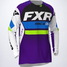 FXR Revo MX Jersey - White Purple Lime - L